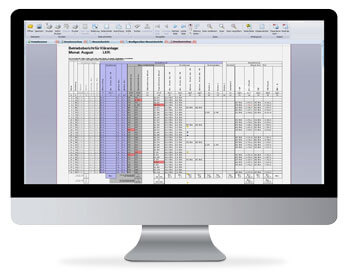 PC-mit-BTB-Screen Betriebstagebuch auf PC-Bildschirm