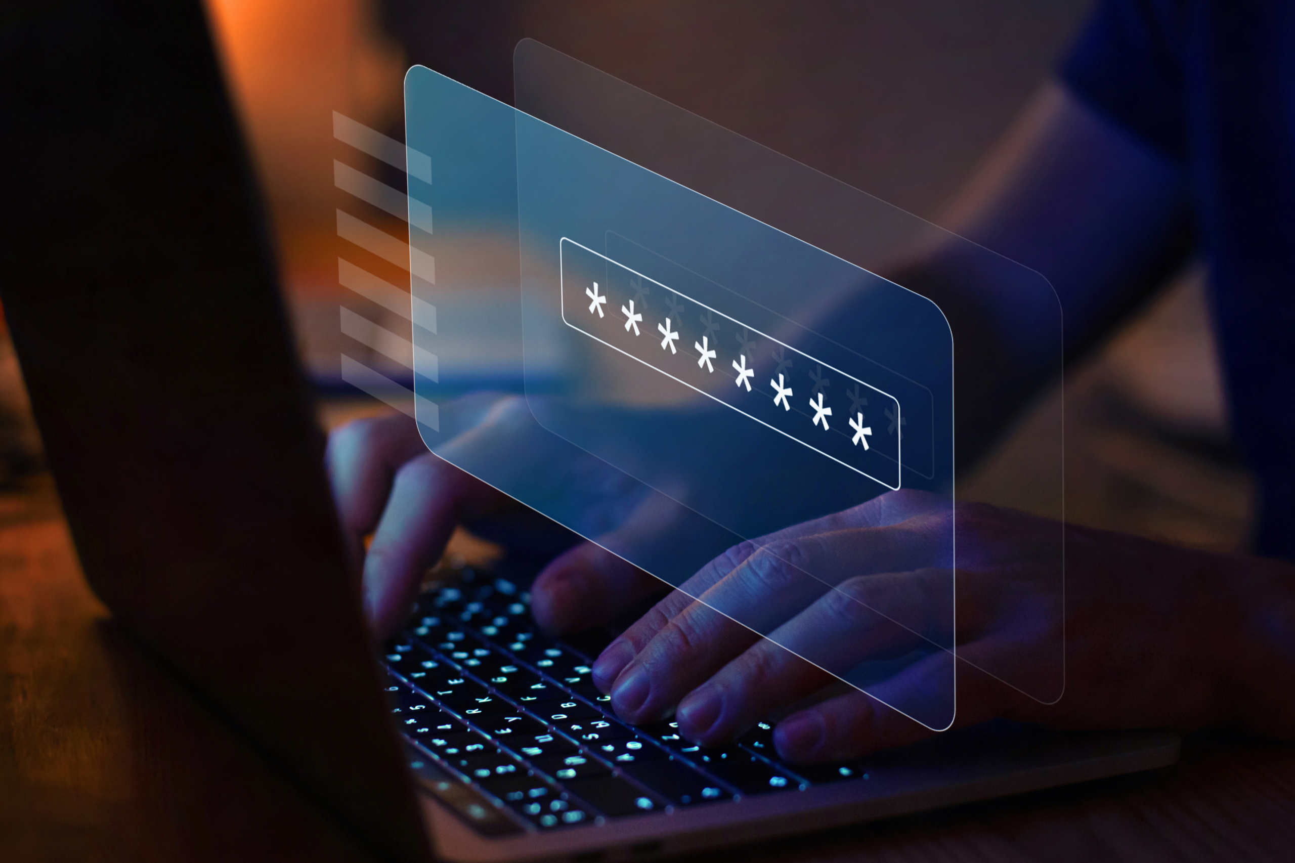 data protection, user typing password